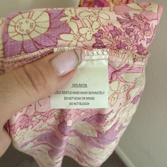 HELLO MOLLY Sunset Shadows Maxi Dress Purple floral size 4 resort summer - Picture 9 of 9
